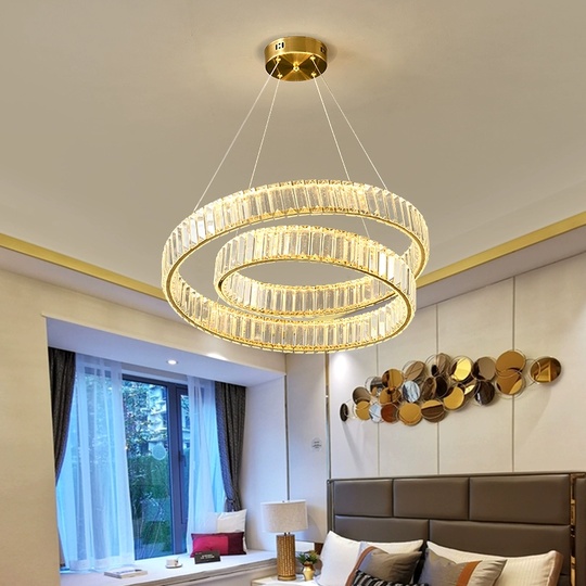 Люстра подвесная, медный, кристалл, AYSEL 100*20, металл, LED.