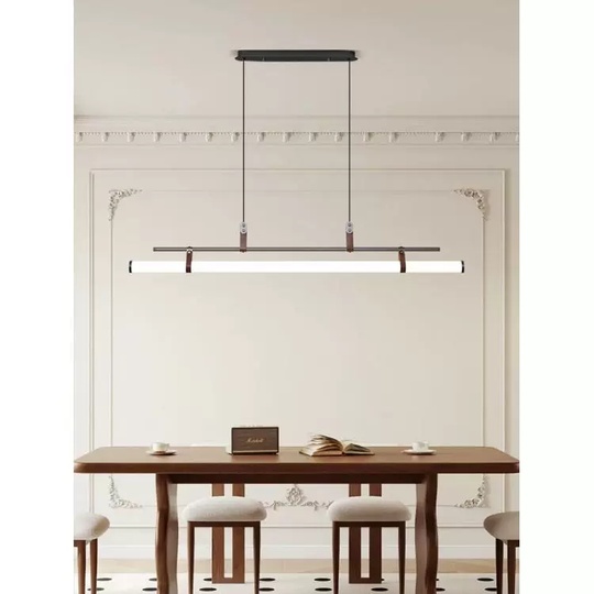Люстра черная Elyvra, металл, 80*18 см, светодиодная, LED