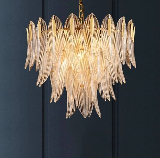 Люстра подвесная, медный, кристалл, BELLE 48*45, металл, E14.