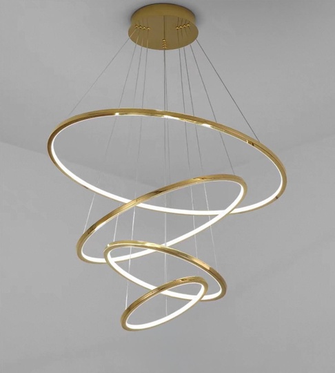 Люстра подвесная, медь, ПММА, OTTO 60*80*100*120 металл, LED.