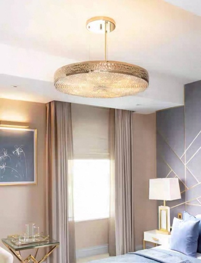 Люстра золотая Aurivex, металл, 40*16 см, подвесная, Е14