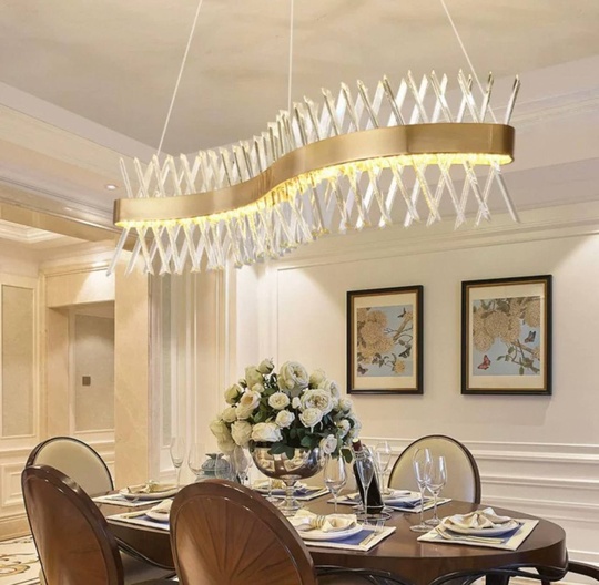 Люстра подвесная, медный, стекло, STYLISH 100*30, металл, LED.