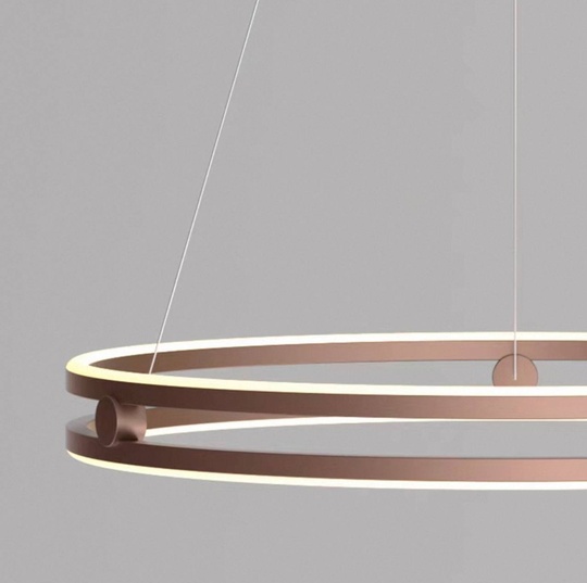 Светильник подвесной бронзовый Elythrix, металл, трос 120 см, 60*7.5 см, LED