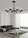 Люстра подвесная, черный, ПММА, AEGEN 90*30, металл, LED