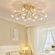 Люстра золотая Elyndar, металл, кристалл,  92*30 см, G9