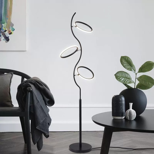Торшер черный Evolvion, 45*165 см, LED, металл, 36 Вт