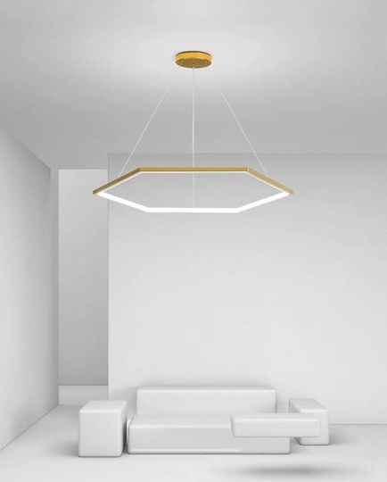 Люстра подвесная, медь, ПММА, OREO 150*120 металл, LED.