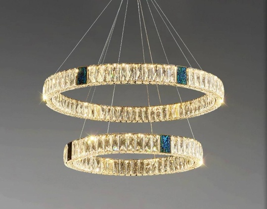 Люстра подвесная CAGDAS 120*150 бронза, кристалл, металл, LED.