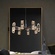 Люстра подвесная, черный, ПММА, AEGEN 80*30, металл, LED