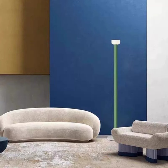 Торшер зеленый Elevith, 25*178 см, LED, мрамор металл, 10 Вт