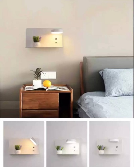 Настенный светильник, БРА COSKUN 19*32, белый, металл, LED.