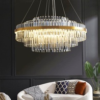 Люстра подвесная, бронза, хрусталь, VINTAGE 100*36, металл, LED.