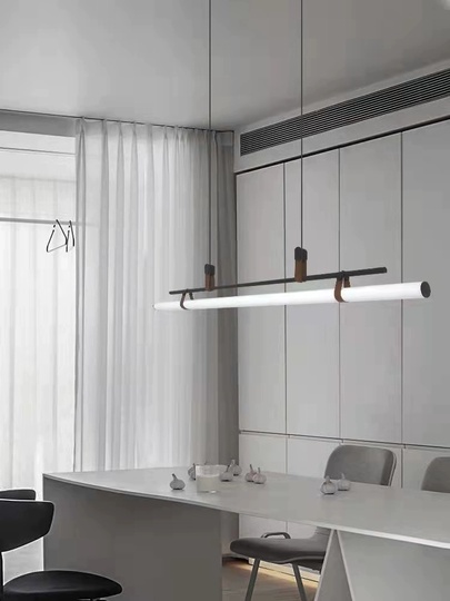 Люстра черная Elyvra, металл, 150*18 см, светодиодная, LED