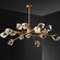 Подвесной светильник медный, 15 плафонов, LAMPADARIO NEW BRASS, G9, 30 Вт