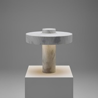 Настольная лампа мрамор MARBLE 36*39 см, светодиодная, имитация мрамора