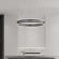 Светильник подвесной черный Elypz, металл, трос 120 см, 60*7.5 см, LED