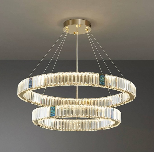 Люстра подвесная CAGDAS 160*150 бронза, кристалл, металл, LED.