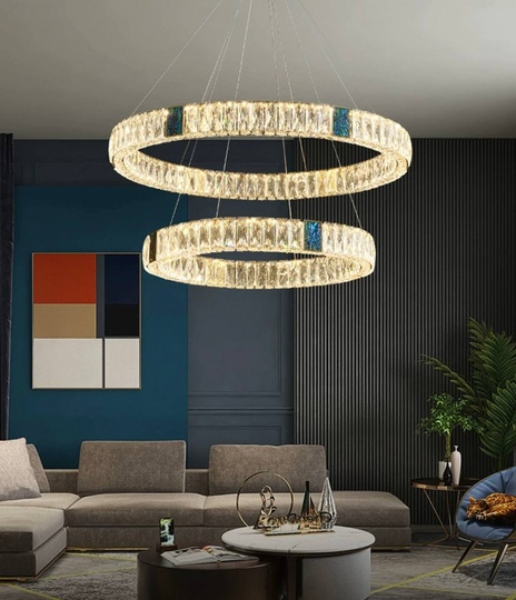 Люстра подвесная CAGDAS 160*150 бронза, кристалл, металл, LED.