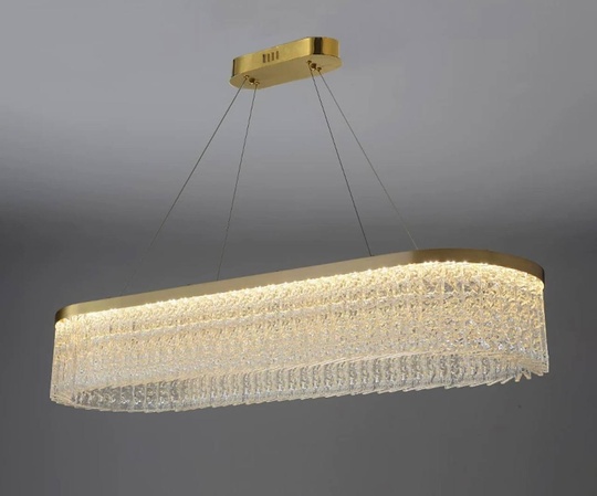 Люстра подвесная BURCAK 120*24 бронза, стекло, металл, LED.