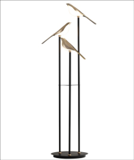 Напольный светильник птицы Golden Bird, LED, 30 Вт