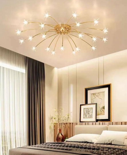 Люстра золотая Altreve, металл, стекло, 115*18 см, G4