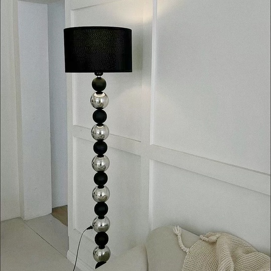 Торшер черный Eryvah, 35*35*170 см, LED, Е27, металл, 24 Вт