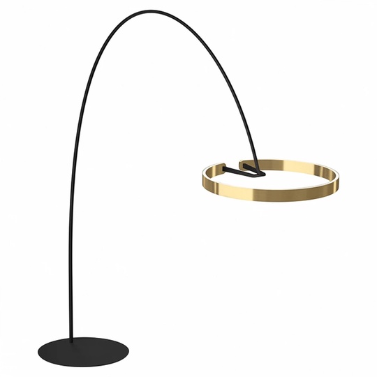 Торшер, латунь, черный, Anterra 210*180, LED, металл, ПММА