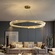 Люстра подвесная, золотой, кристалл, GLAMOROUS 80*10, металл, LED.