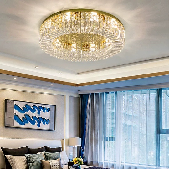 Люстра подвесная, золотой, кристалл, SOPHISTICATED 95*20, металл, LED.
