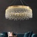 Люстра подвесная FATMA 80*30 бронза, хрусталь, металл, LED.