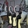 Торшер черный напольный Body lines, светодиодный led, стекловолокно