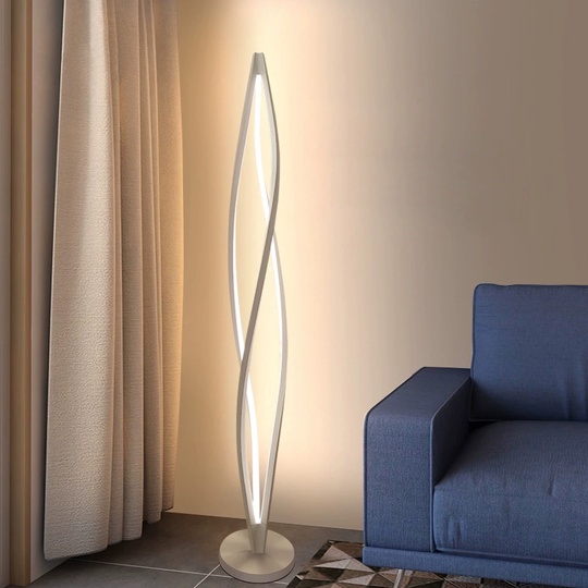 Торшер белый Zenere white 18*18*180 см, LED, ПММА, 14 Вт