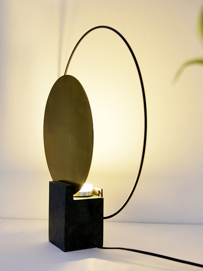 Лампа настольная золото Nordic Mangle, 41*47 см, LED, металл