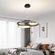 Люстра подвесная, черный, ПММА, BAHA 73*50, металл, LED