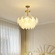 Люстра подвесная EZGI 80*40 золото, стекло, металл, Е14.