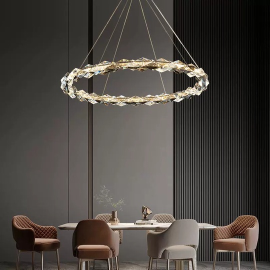 Люстра подвесная, медный, кристалл, AYSE 100*60, металл, LED.