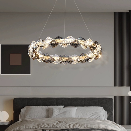 Люстра подвесная, медный, кристалл, AYSE 80*60, металл, LED.