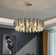 Люстра подвесная AKCICEK 80*22 дымчатый, стекло, металл, Е14.