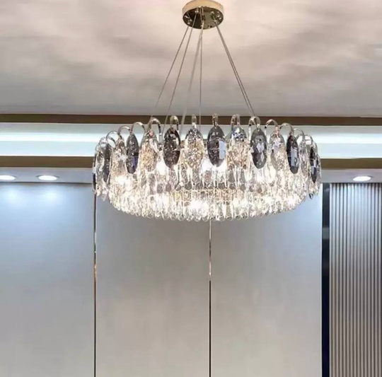 Подвесной светильник BURAK 50*20, золотой, кристалл, металл,  LED.