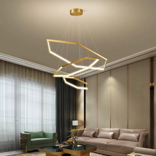 Люстра подвесная, медь, ПММА, BISCUIT 40*60*80  металл, LED.