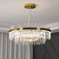Люстра подвесная, медь, кристалл, GURBUZ 60*35, металл, LED.