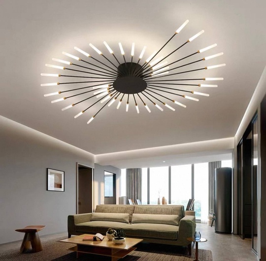 Люстры черная Elyzorn, металл, 128*9 см, светодиодная, LED