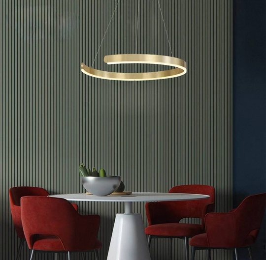 Люстра подвесная, медь, ПММА, PENNY 40*5 металл, LED.