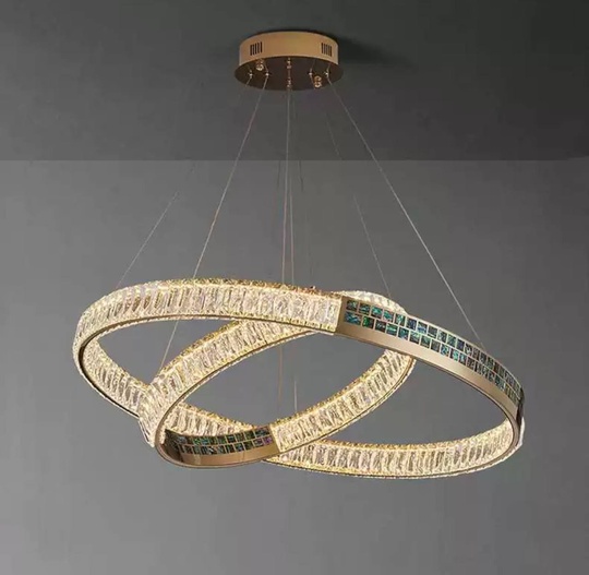 Люстра подвесная ASENA 80*100 бронза, кристалл, металл, LED.