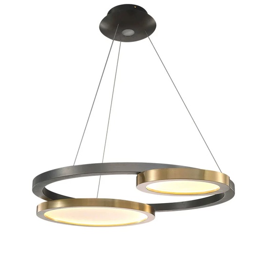 Люстра подвесная, черный, ПММА, BAHA 96*65, металл, LED