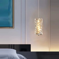 Люстра подвесная, хром, хрусталь, DAISY 12*46 металл, LED.