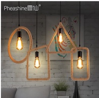Дизайнерский светильник Elixon 34*34 см, led, e14, железо, веревка, Китай