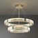 Люстра подвесная CAGDAS 150*150 бронза, кристалл, металл, LED.