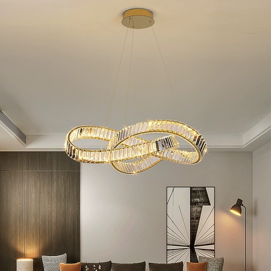 Люстра подвесная, медный, кристалл, AYSEGUL 100*28, металл, LED.