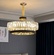 Люстра подвесная BILGEHAN 50*35 золото, кристалл, металл, LED.